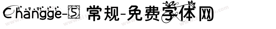 Changge-5 常规字体转换
